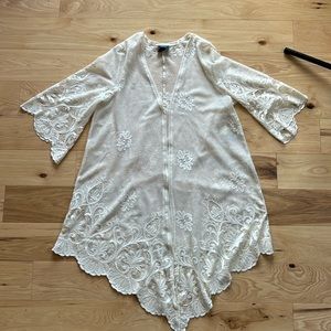 Daytrip Cream Lace Boho Kimono | Small